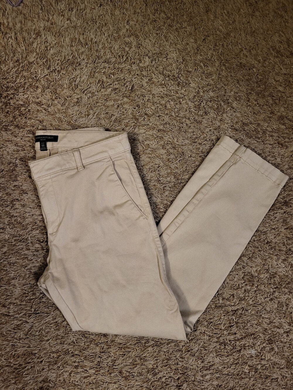 Banana Republic Sloan Slim Straight Chinos - Light Beige